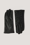 NA-KD SEAMLINE BASIC GLOVES - BLACK