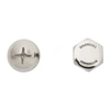 BALENCIAGA SILVER SCREW EARRINGS