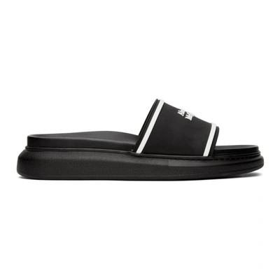 Alexander Mcqueen Hybrid Signature Oversize Sandals In Black,white