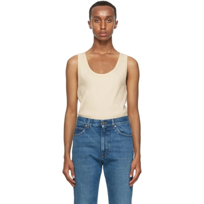 Gucci Off-white Bird Tank Top In 9275 Ivory/
