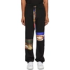 AMIRI BLACK PATCH SCARVES LOUNGE PANTS