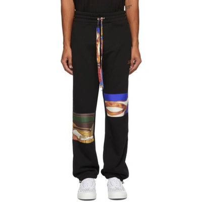 Amiri Contrasting Fabric Details Track Pants In Black