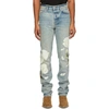 AMIRI INDIGO FLOWER PAINTED JEANS