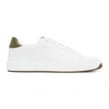 BALMAIN White & Green B-Court Sneakers