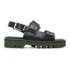 DRIES VAN NOTEN BLACK LEATHER SANDALS