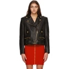 BALMAIN BLACK LEATHER BIKER JACKET