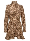 ZIMMERMANN ZIMMERMANN LUCKY FRILLED LEOPARD PRINT MINI DRESS