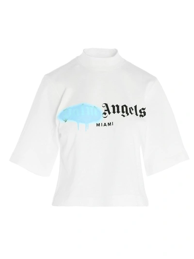 Palm Angels Ibiza Sprayed T In White