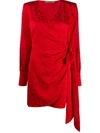 ANDAMANE ANDAMANE WOMEN'S RED VISCOSE DRESS,Q02A040RSS S
