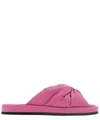 STRATEGIA STRATEGIA WOMEN'S PINK LEATHER SANDALS,T02FUXIA 38