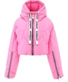 Khrisjoy Goose-down Cropped Puffer Jacket In Pink