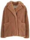 Stand Studio Marina Faux-shearling Jacket In Beige