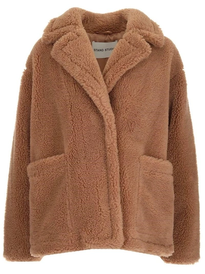 Stand Studio Marina Faux-shearling Jacket In Brown