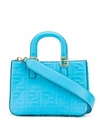 FENDI FENDI WOMEN'S LIGHT BLUE LEATHER HANDBAG,8BH367A72VF1BZF UNI