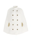 BALMAIN BALMAIN WOMEN'S WHITE PONCHO,UF19857K1410FA 38