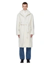 VETEMENTS IVORY SHEEPSKIN COAT,UAH21JA9022400/WHT