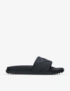 Fendi Embossed Ff Motif Rubber Slides In Black