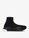 BALENCIAGA MEN'S SPEED SLIP-ON KNITTED MID-TOP TRAINERS,37265571