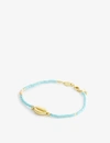 ANNI LU WAVE CHASER 18CT GOLD-PLATED VERMEIL BRASS AND FRESHWATER PEARL BRACELET,R03649100