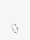 Monica Vinader Fiji Bud Sterling Silver Diamond Stacking Ring