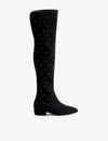 CLAUDIE PIERLOT ANEMONE STUDDED SUEDE BOOTS,R03631247