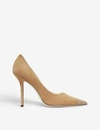JIMMY CHOO LOVE 100 CRYSTAL-EMBELLISHED SUEDE COURTS,R00136268