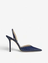 JIMMY CHOO THANDI 100 CROC-EMBOSSED LEATHER COURTS,R00136278