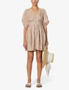 ZIMMERMANN CARNABY LEOPARD-PRINT LINEN MINI DRESS,R03269711