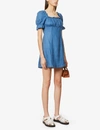 REFORMATION ROBLES PUFF-SLEEVE LINEN MINI DRESS,R03645683