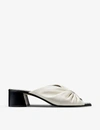 Jimmy Choo Jupiter 45 Leather Block-heel Sandals In Latte