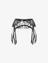 AGENT PROVOCATEUR OZELLA PVC AND LACE SUSPENDER BELT,38297760