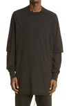 RICK OWENS DRKSHDW LAYERED T-SHIRT,DU20F1269