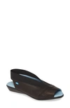Cloud Caliber Slingback Sandal In Black Leather
