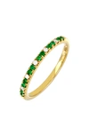 Bony Levy El Mar Emerald & Diamond Stacking Ring In Yellow Gold