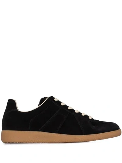 Maison Margiela Replica Sneakers In Black Suede