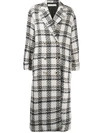 ALESSANDRA RICH DOUBLE-BREASTED CHECK COAT