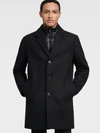 DKNY DKNY MEN'S WOOL COAT WITH QUILTED BIB -,74707845
