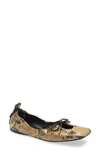 Frame Le Sunset Square Toe Ballet Flat In Leopard Multi