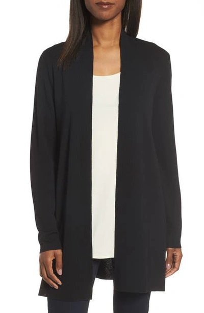 Eileen Fisher Merino Straight Long Cardigan In Fongt