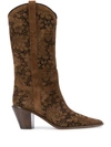 CASADEI FLORAL LACE TEXAS BOOTS