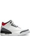 Jordan Air  3 Retro Se Denim "fire Red Denim" Sneakers In White
