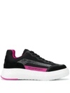 EMPORIO ARMANI PLATFORM LOGO PRINT SNEAKERS