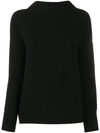 Vince Dropped Shoulder Jumper In Black