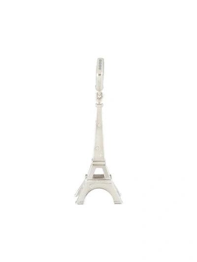 Pre-owned Louis Vuitton Tour Eiffel 吊坠 In Silver