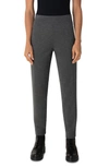 AKRIS PUNTO METALLIC TUXEDO STRIPE STRETCH MERINO WOOL ANKLE SWEATER PANTS,904800126001