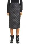 MONCLER QUILTED DOWN MIDI SKIRT,F20932D50700C0229