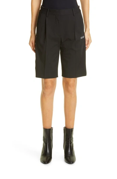 Off-white Formal Twill Bermuda Shorts In Black