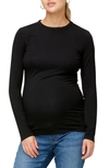 Nom Maternity Nina Long Sleeve Maternity Sweater In Black