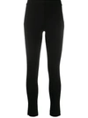 Max & Moi Stretch Leather Leggings In Black In Black