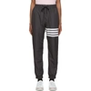 THOM BROWNE THOM BROWNE GREY FLYWEIGHT TECH 4-BAR TRACK LOUNGE PANTS